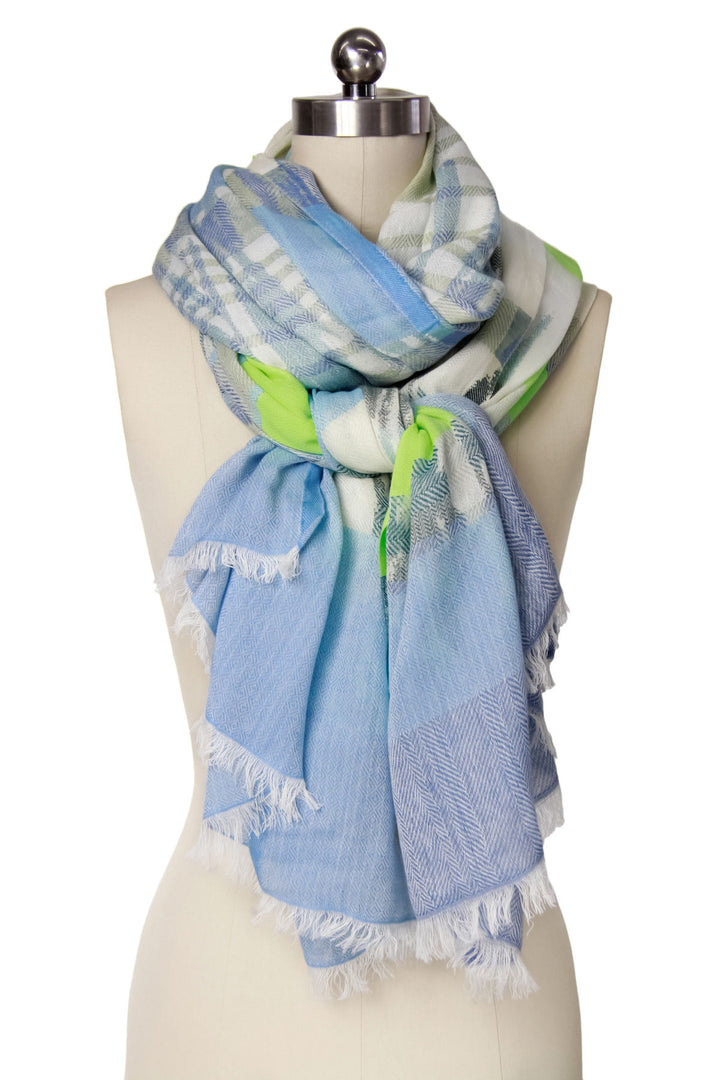 Ebraxas Neon Striped Scarf