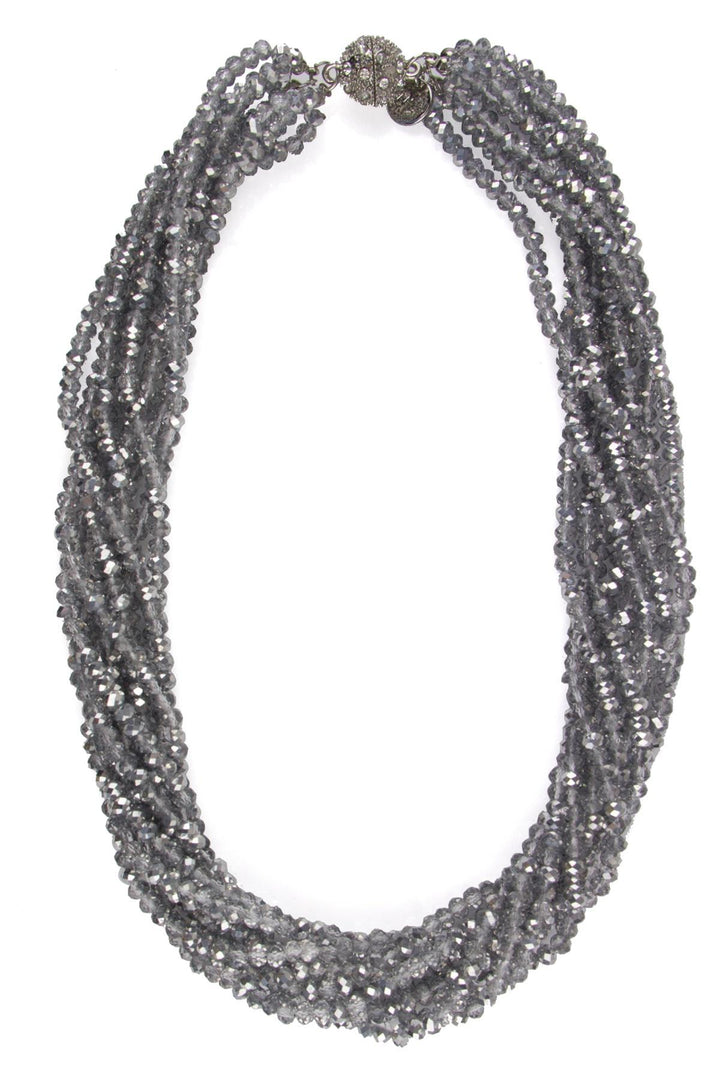 Multi Strand Short Crystal Necklace