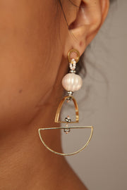 Full Circle Fresh Water Pearl Earring