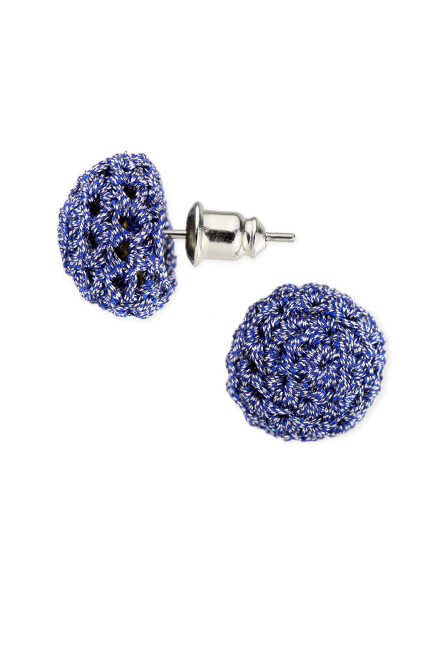 Metallic Crochet Stud Earring
