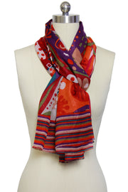 Multi Pattern Colorful Scarf