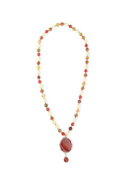 Long Coral Multi Necklace