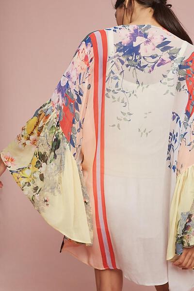 Mystical Garden Ruffle Sleeve Kimono