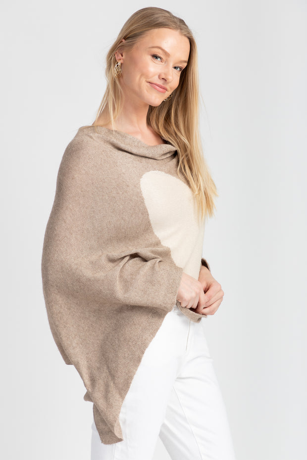 Heart Cashmere and Silk Poncho