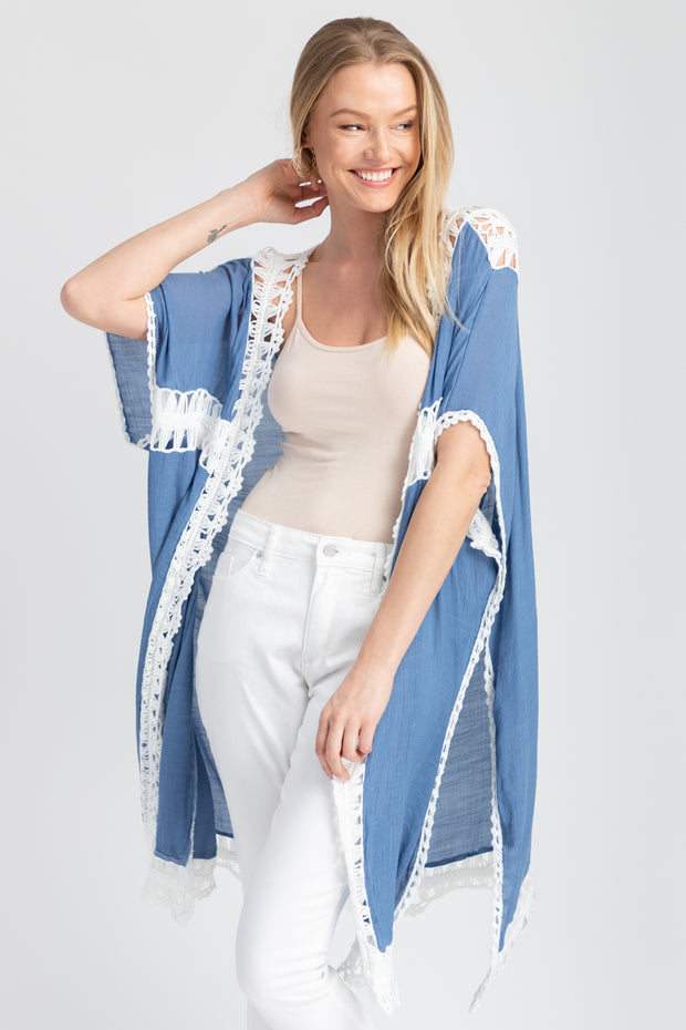 Crochet Detail Kimono