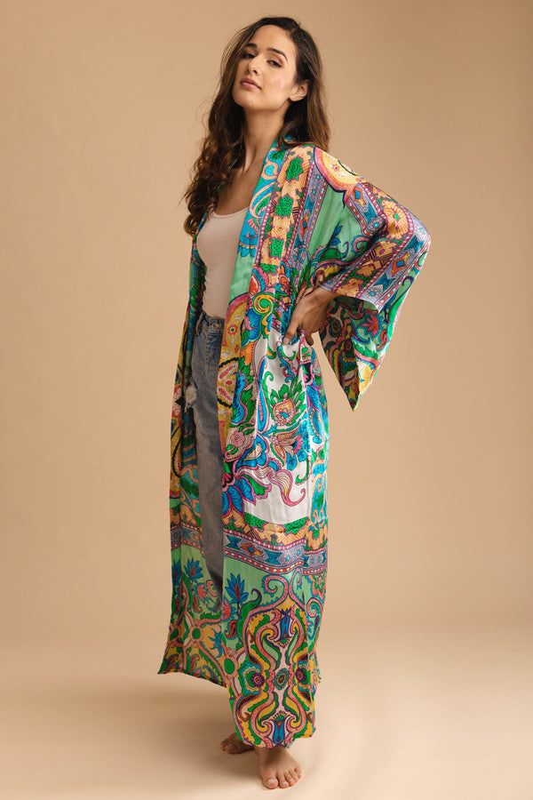 Margo Multi Paisley Print Kimono