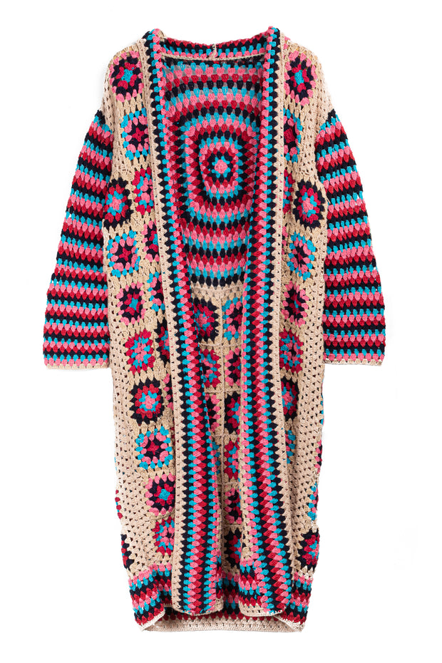 Cotton Granny Square Crochet Kimono