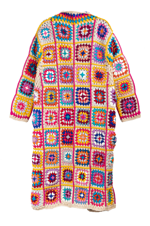 Granny Square Crochet Multi Kimono