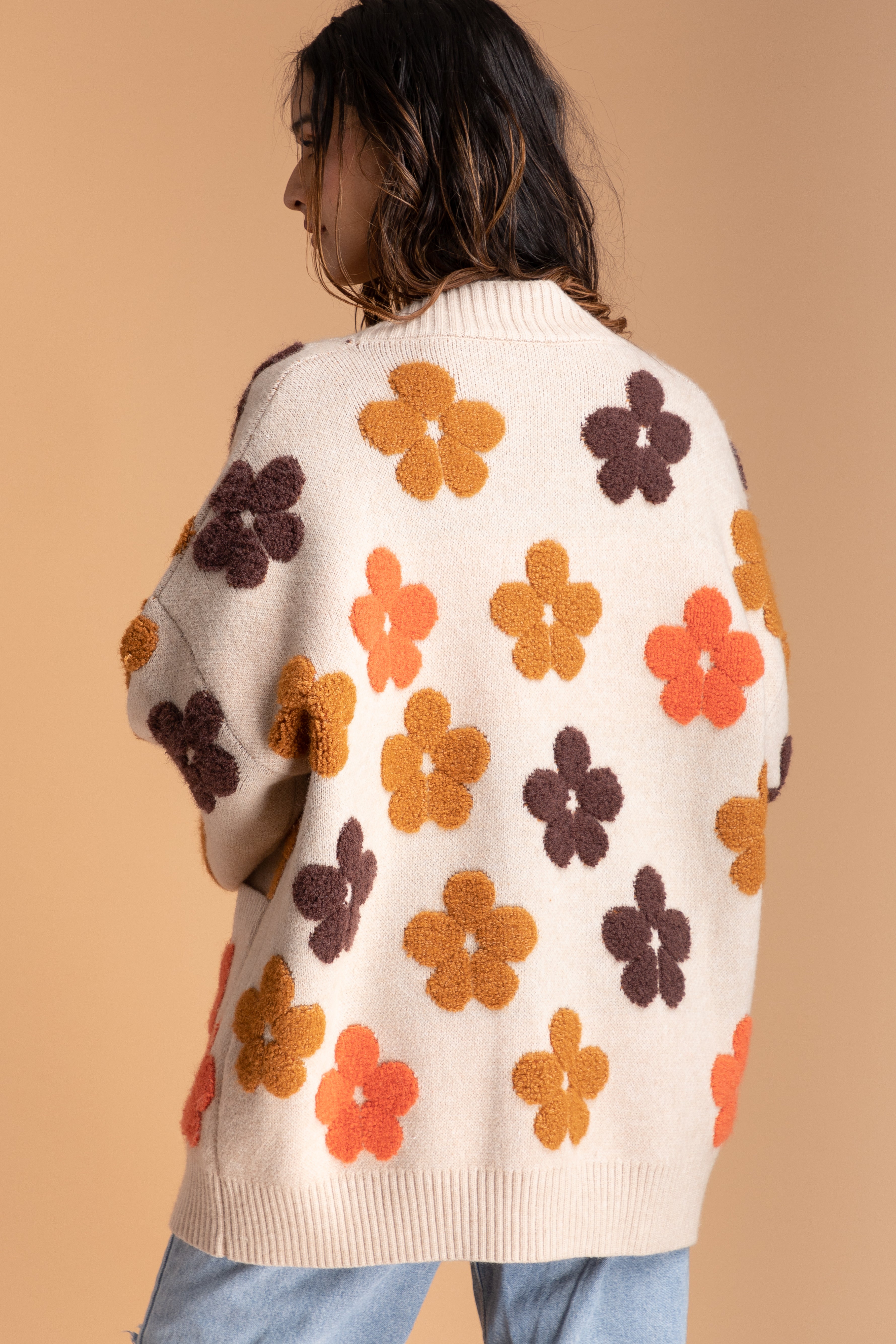 Autumn Floral Knit Cardigan – Saachi Wholesale