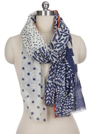 Swirls and Dots Scatter Silk Scarf