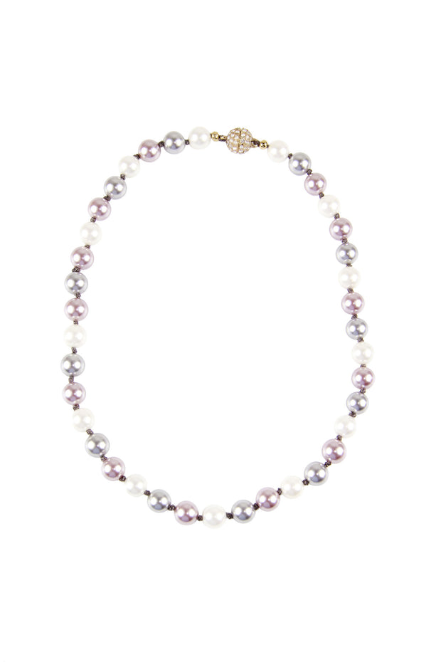 Multi Colored Pearl Collar Necklace