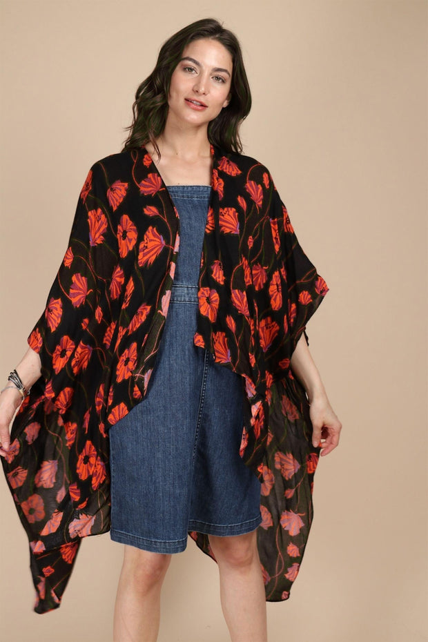 Poppy Field Casual Kimono