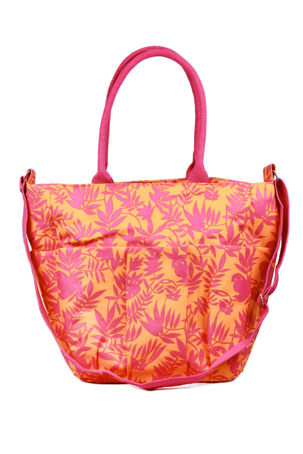 Coral Leaves Weekender Bag