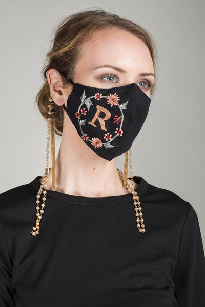 Custom Multi-Color Embroidered Monogram Face Mask