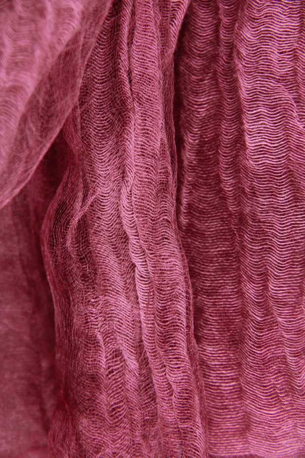 Diaphanous Textured Wrap Silk Scarf