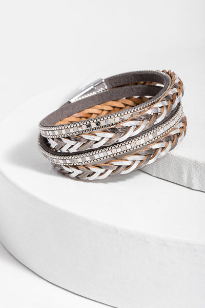 All Tied Up Braided Leather Bracelet
