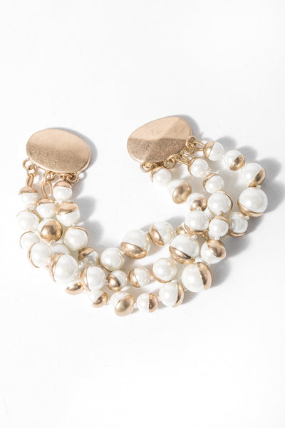 Half Moon Pearl Bracelet