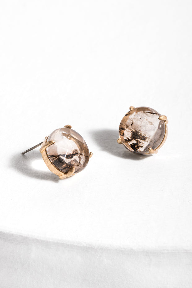 Natural Stone Stud Earring