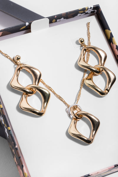 Infinity Necklace and Earring Gift Box