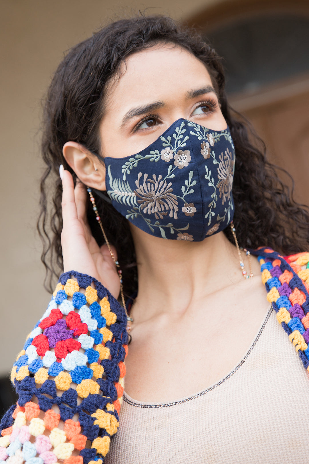 Primavera Embroidered Face Mask