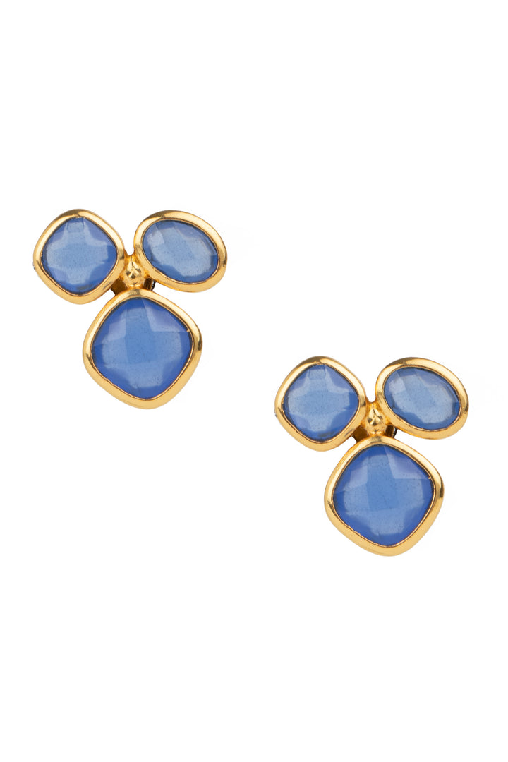 Triplicity Gemstone Stud Earrings