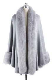 Faux Fur Bordered Kimono