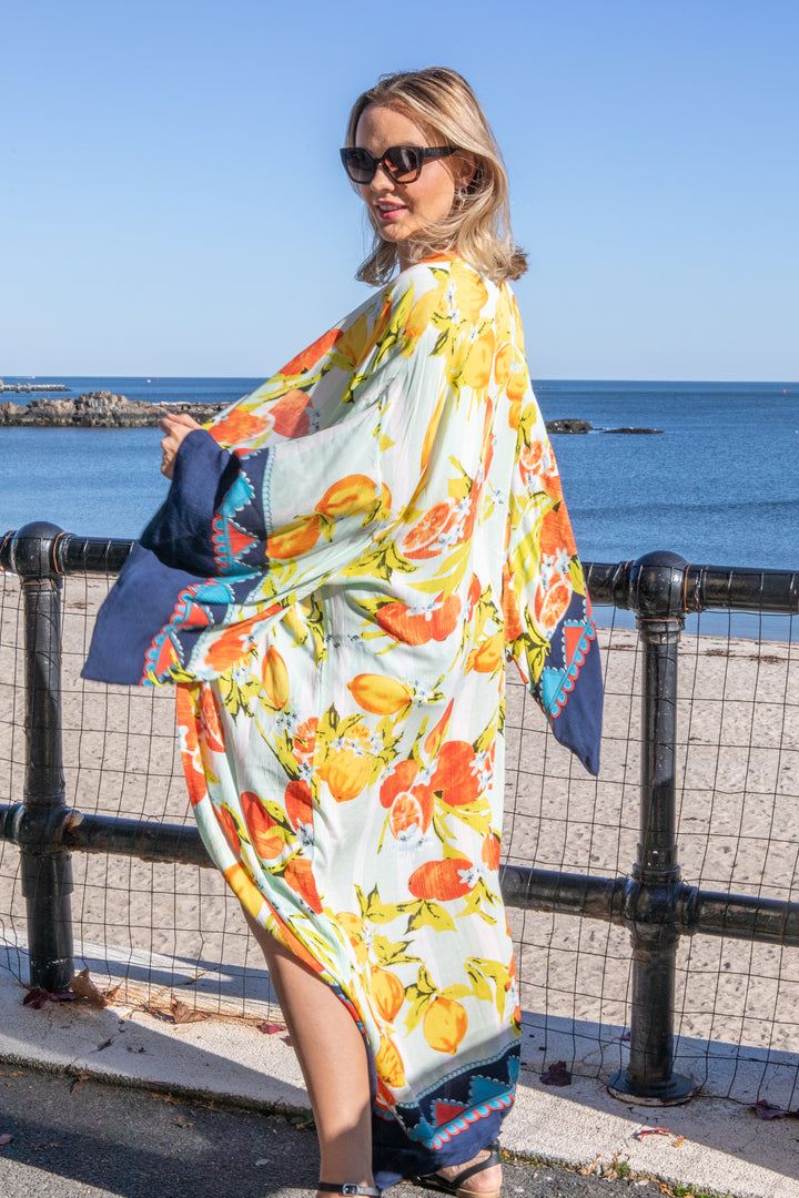 Citrus Motif Kimono