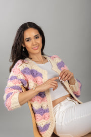 Knitted Pastel Rolling Hills Cardigan