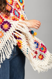 Granny Fringe Crochet Poncho
