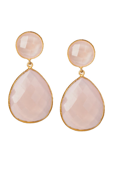 Double Drop Gemstone Earrings