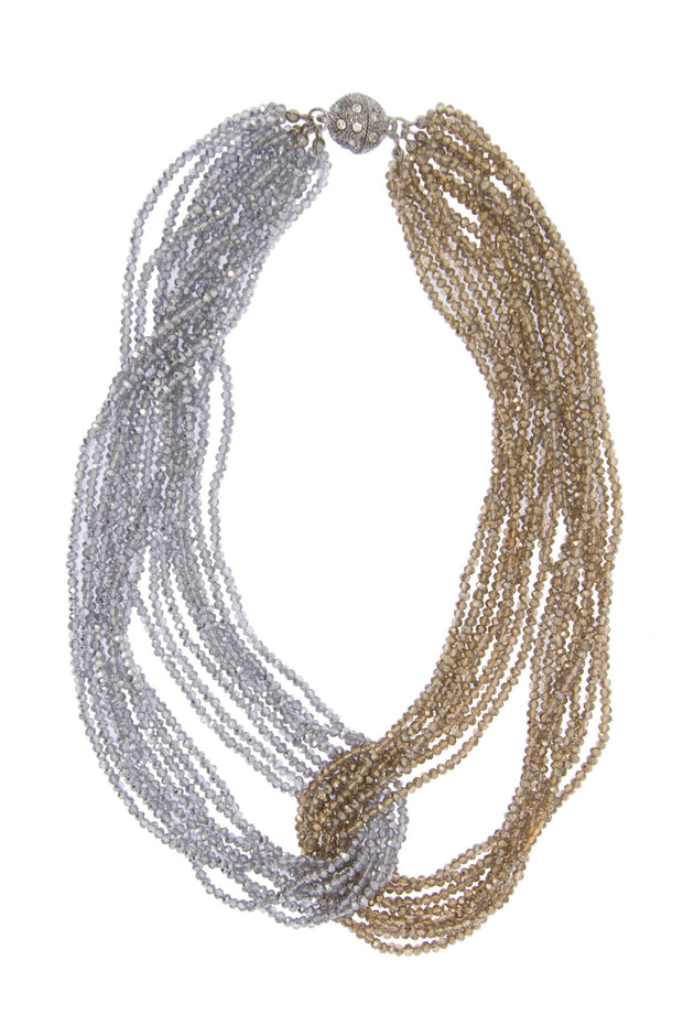 Two Tone Crystal Necklace
