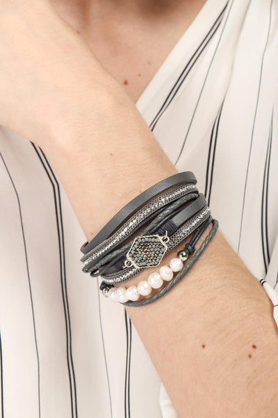 Dream Leather Pearl Bracelet