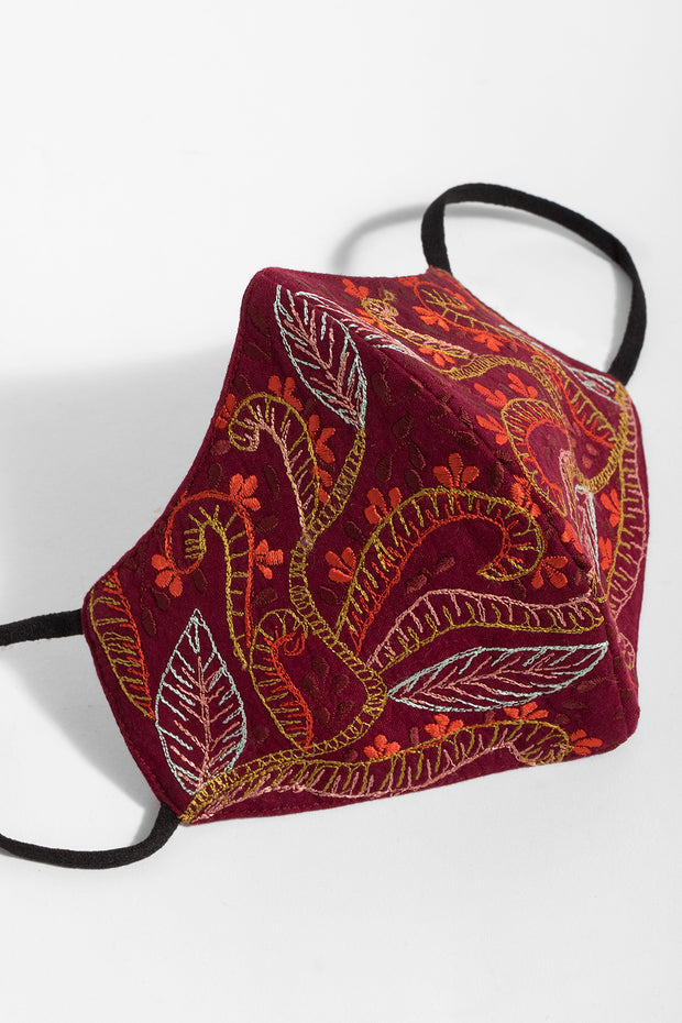Autumn Embroidered Face Mask