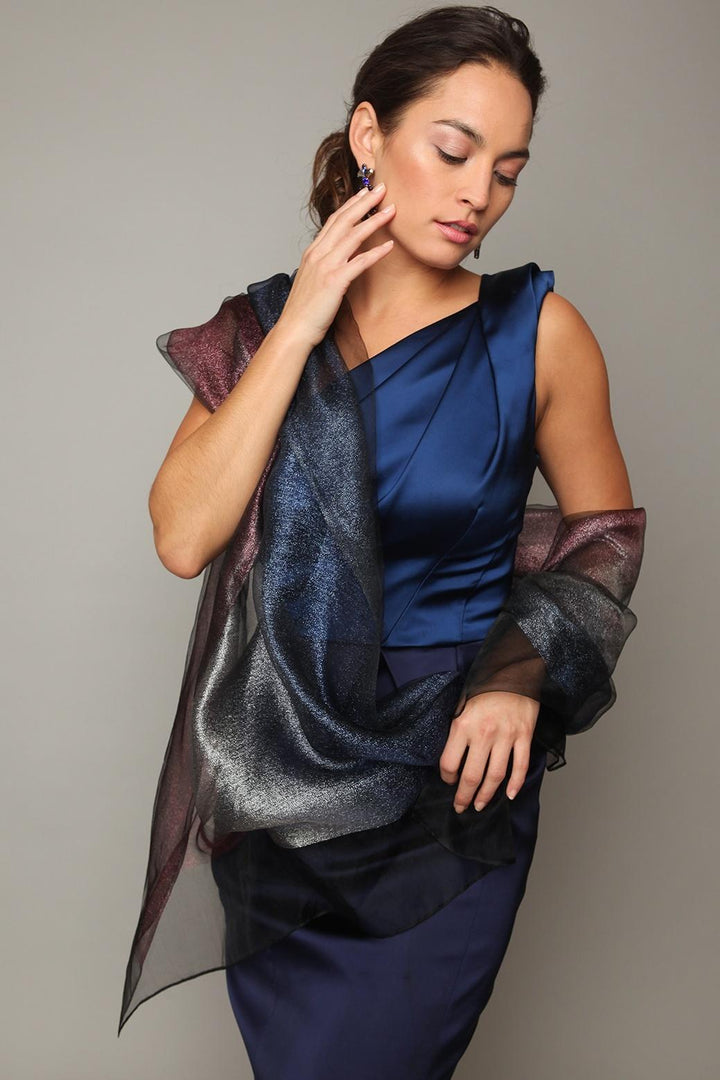 Ombre Glitz Wrap Sparkly Silk Scarf