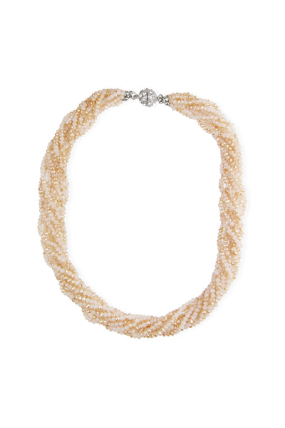 Multi Strand Beaded Short Necklace
