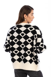 Checkered Hearts Cardigan
