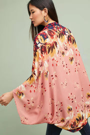 Mixed Floral Printed Kimono