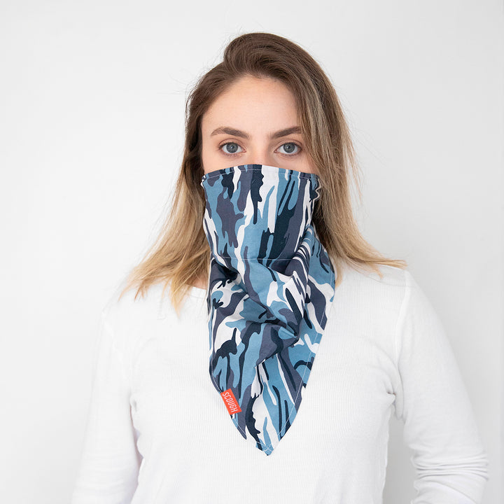 Blue Camo Scough Bandana