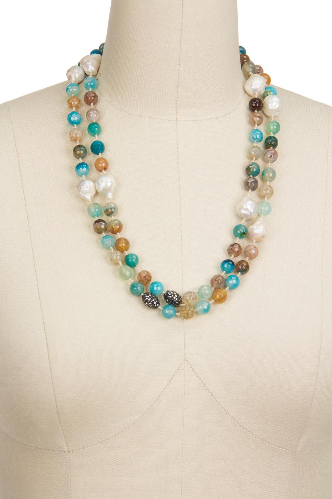 Tahitian Pearl Beaded Long Necklace