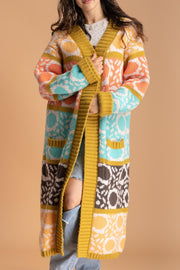 Carina Multi Long Knit Kimono
