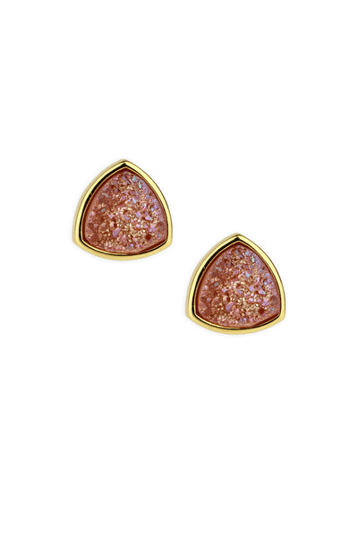 Pyramid Druzy Earring