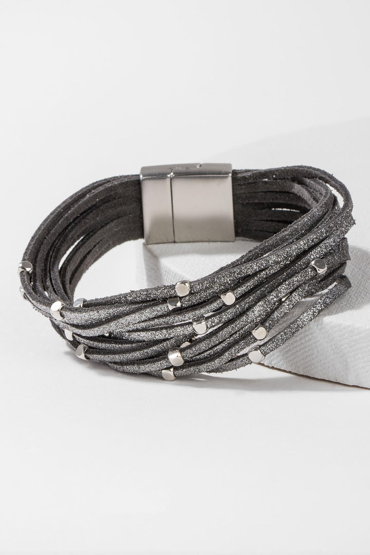 Details Double Wrap Leather Bracelet