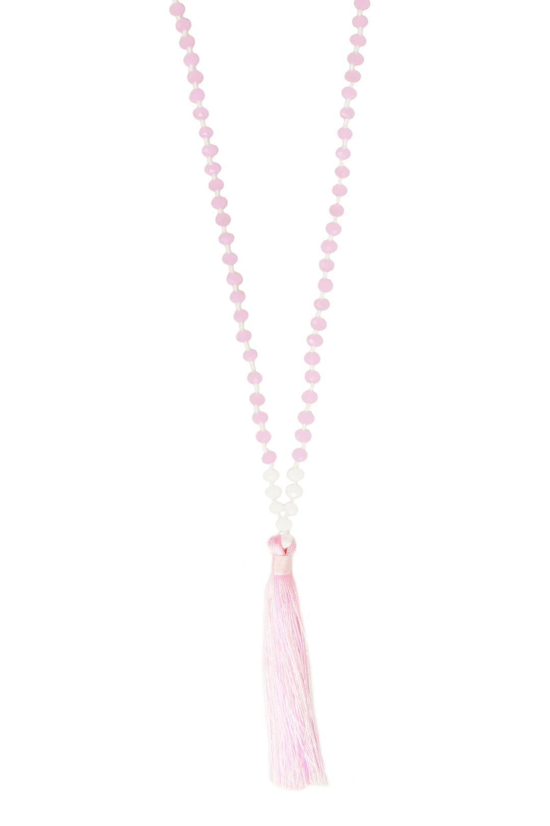 Long Beaded Tassel Necklace