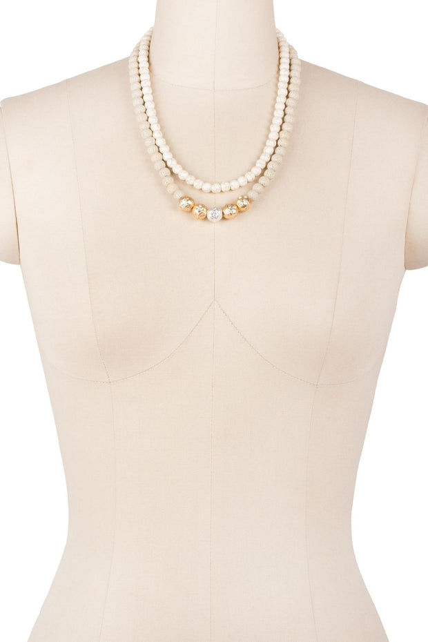 Dohara Beaded Layered Necklace