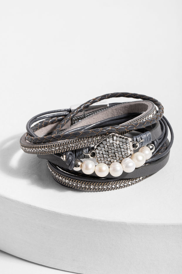 Dream Leather Pearl Bracelet