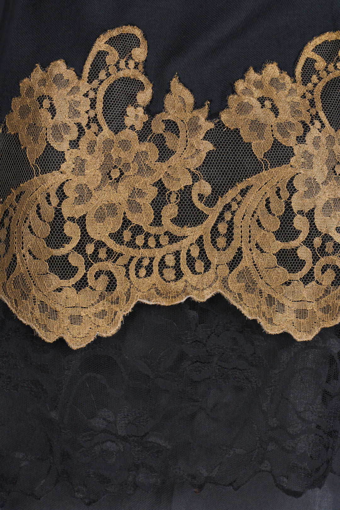 Gold Embellished Edged Scarf