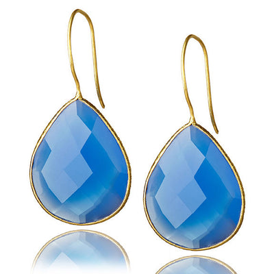 Single Drop Gemstone Earrings