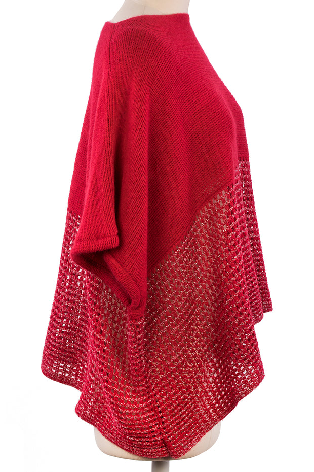 Eyelet Cape Poncho