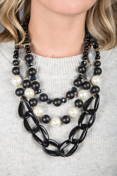 Betty Layered beaded Chain Necklace
