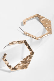 Hammered Angle Earring